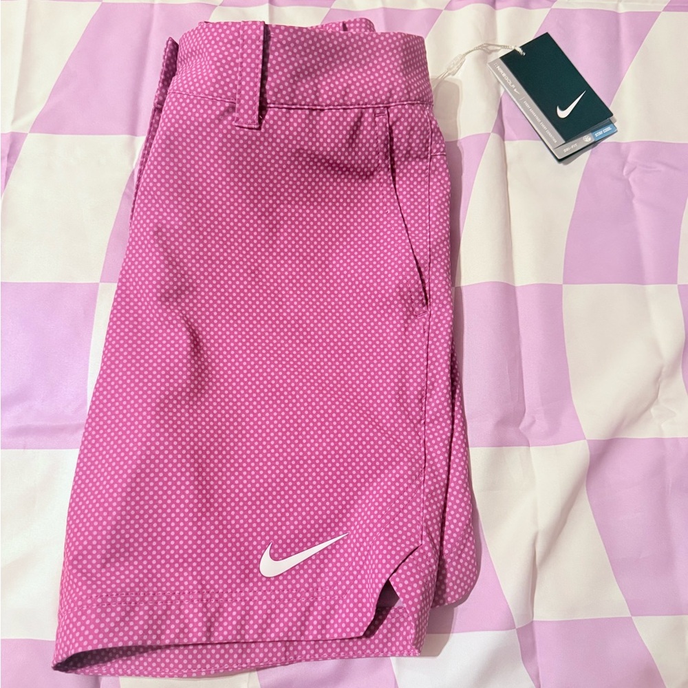 Nike Golf Tour Performance Dri-FIT Polka Dot Shorts - Pink/Purple - Size 0 - Picture 5 of 12